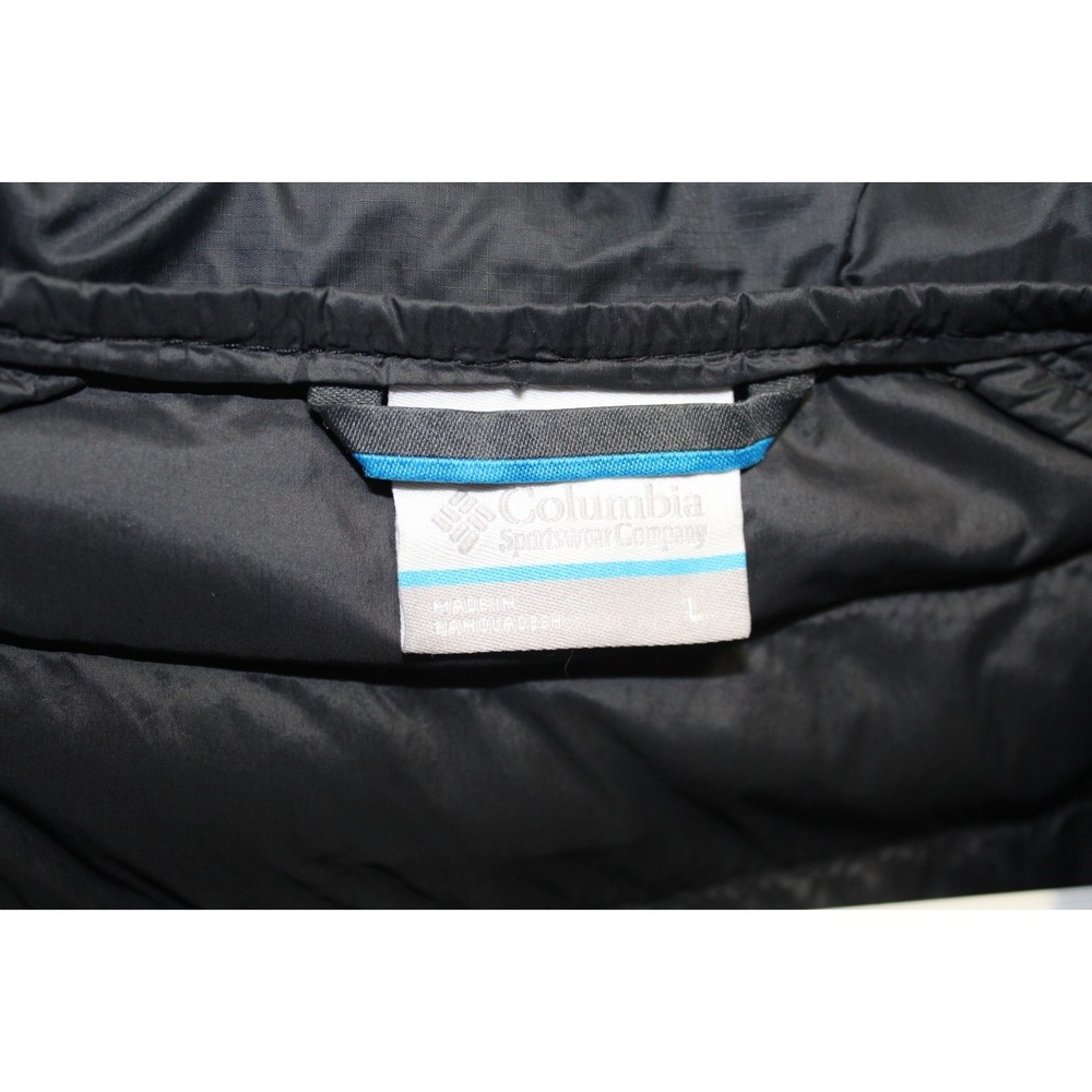 Columbia Sportswear Powder Pass Hybrid Vest Men Large Black Logo Full Zip Winter - Picture 5 of 8